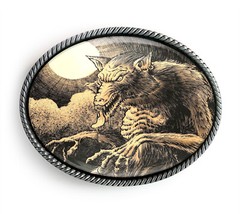 Werewolf Belt Buckle – Folklore History Art Belt Buckle – 639