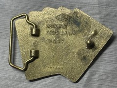 Vintage Baron 5937 Solid Brass Royal Flush Playing Cards Belt Buckle