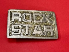 Rock Star 2001 Great American Products Statement Novelty Vintage Belt Buckle