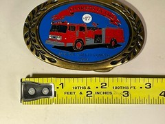 VTG Heritage Chariots of Fire 1983 General Safety Pumper No 17 Brass Belt Buckle