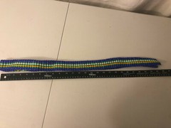 Handmade Nylon braided Men Women Belt Blue Green White Yellow 48in No Buckle