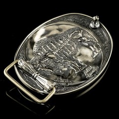 German silver buckle Indian chief skull, Liberty 1935 coin, Chief, Indian head