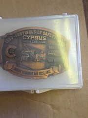 Cyprus Sierrita Mine Belt Buckle 1993 Sentinels of Safety Mining Arizona