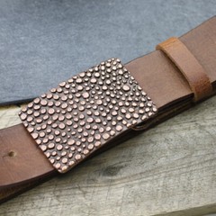 Belt buckle studs, belt buckle for leather belt antique copper gift idea