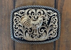 Mexican Rooster Chicken Charro Cowboy Belt Buckle Hebilla Vaquera Made In Mexico