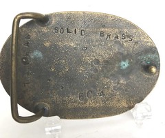 Train « Railroads They Built the West » Belt Buckle Solid Brass