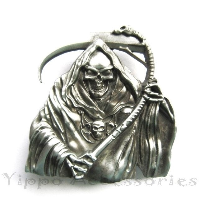 Grim Reaper Metal Fashion Belt Buckle