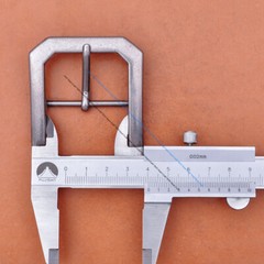 Men Rectangle Heavy Duty Strong Silver Center Bar Pin Belt Buckle Fit 40mm Strap