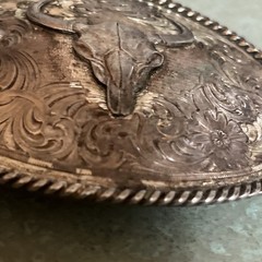 Montana Silversmiths Buffalo Bull Skull Belt Buckle Silver Cowboy Western Rodeo