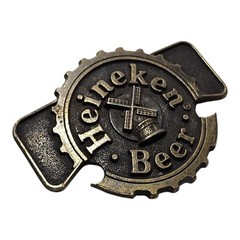 Vintage Heineken Beer Belt buckle With Built in Bottle Opener 3.5&Prime; Metal