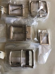 Lot of Belt Buckles Assorted Sizes All Metal Different Finishes (17 total) Craft