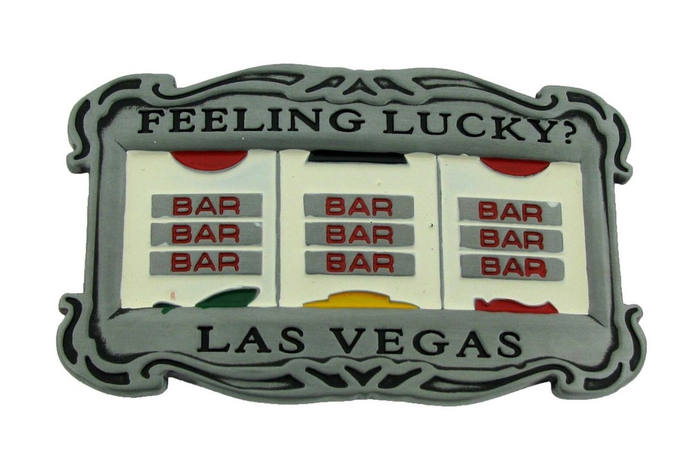 FEELINGG LUCKY LAS VEGAS Slot Machine Belt Buckle gambler Casino New Men Women