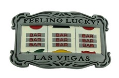 FEELINGG LUCKY LAS VEGAS Slot Machine Belt Buckle gambler Casino New Men Women