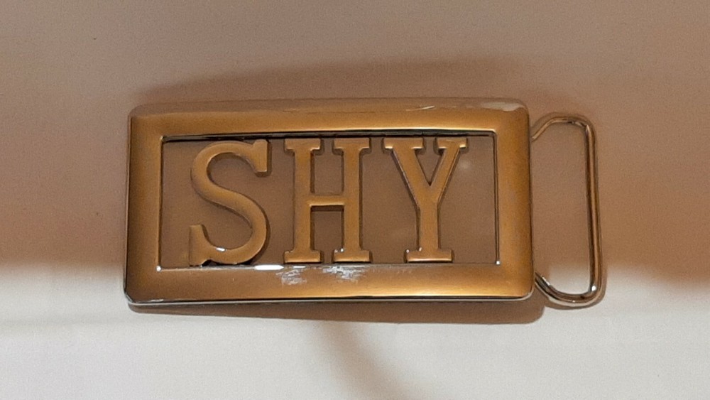SHY Name Belt Buckle -Put your name or word on Buckle