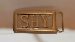 SHY Name Belt Buckle -Put your name or word on Buckle