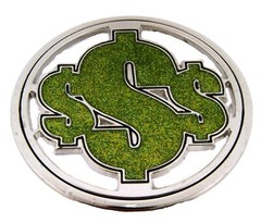 Dollar Sign Belt Buckle Cosplay Halloween Costume Party Men Green BUCKS Color