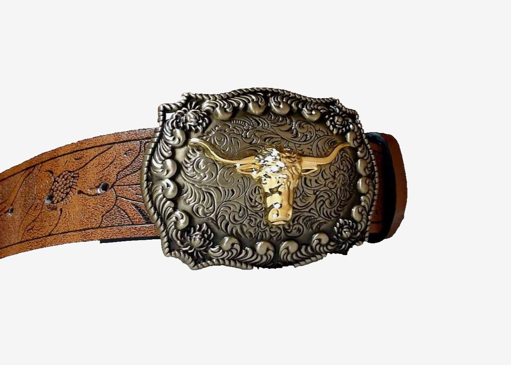 Western Belt and Buckle `1 1/2 inches wide and belt plus buckle 48&Prime; NEW