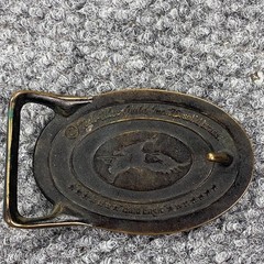 Vintage Tech Ether Guild Bald Eagle Belt Buckle Solid Brass USA Patriotic 70s
