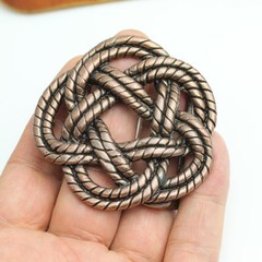 Knot Belt Buckle, Celtic Gordian Knot Buckle, Antique Copper Rope Design Buckle