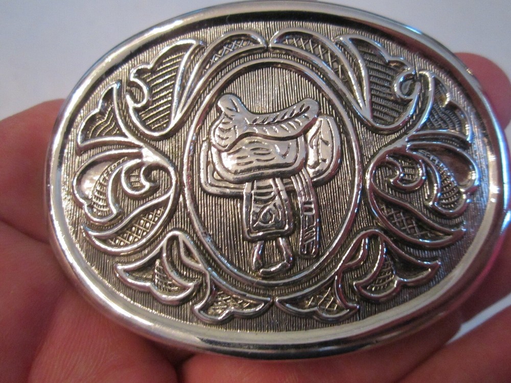 VINTAGE AVON SADDLE THEME BELT BUCKLE – WESTERN – GW-14