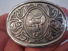 VINTAGE AVON SADDLE THEME BELT BUCKLE – WESTERN – GW-14