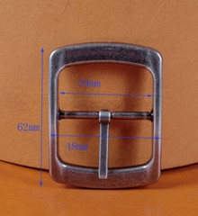 Heavy Duty Silver Finish Center Bar Replacement DIY Belt Buckle Fits 38mm Belts