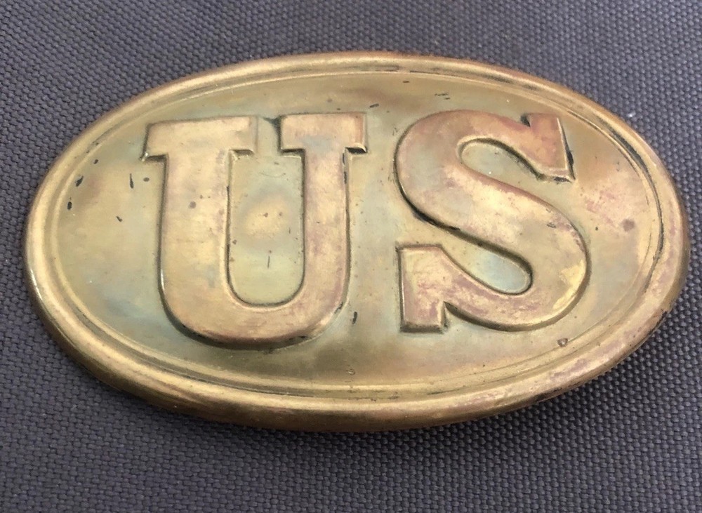 1970s vintage US belt buckle Owned And worn By Korean War Veteran