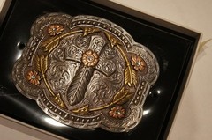 Blazin Roxx Feather Cross and Arrows BELT BUCKLE 37947