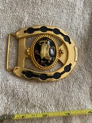 Vintage Belt Buckle Cowboy Boots Western Motif