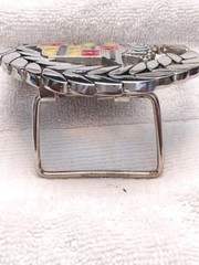 Cadillac Emblem Metal Belt Buckle Bottle Opener Chrome Enamel Mud flap Sexy Lady