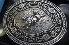 Nocona Western Belt Buckle Bull Rider Rope Edge 37710