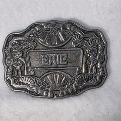Vintage 1970&rsquo;s Oden Inc ERIC Name Men&rsquo;s OLD TIME BELT BUCKLE COLLECTION BRONZE