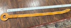 Bottega Veneta Y2K Wide Cognac Leather Large Circle Buckle Belt Made In Italy