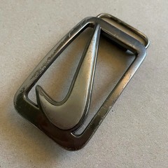 Nike Swoosh Belt Buckle Silver Metal Clip Buckle