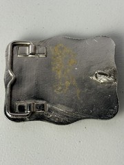 Western Belt Buckle Roper Silver Tone Engraved Western Prod Co. 70s