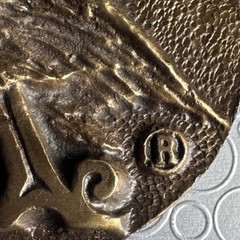 Vtg 1970s Anheuser Busch Brass Belt Buckle P-168 Budweiser Beer Eagle Cowboy Men