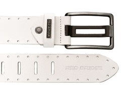 Redbridge Herren Gürtel Echtleder Ledergürtel Leder Belt Premium Breit Weiß