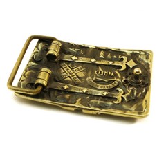 Brass belt buckle Ancient sun, Traditional pre-Christian solar symbol buckle