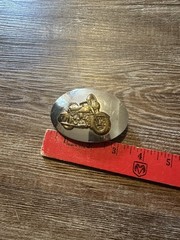 1961-62 Harley Davidson Panhead Belt Buckle German Nickel Silver Bronze Vintage