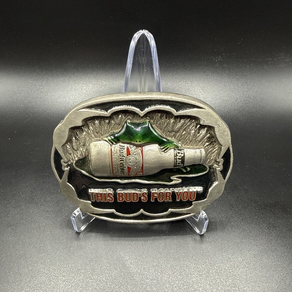 1996 Buckles of America Anheuser-Busch FROG ON THE BOTTLE Masterpiece Collection