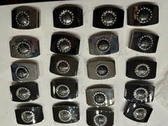 LOT OF 20 Washed Up Hollywood 1.5&Prime; Fleur Heraldic Metal WUH Belt Buckle unused!