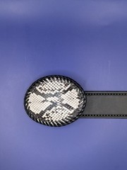 Genuine Python Snakeskin Hand laced Belt Buckle fits 1-1/4&Prime; Belt
