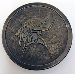 Viking Brass Vintage Belt Buckle – James Lind 1973 – Made in U.S.A.