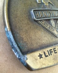 Handyman Club Of America Hunting Club Life Member Belt Buckle Lot of 2
