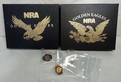 LOT OF 5: 2 NRA COMMEMORATIVE BUCKLES ( 2014 2015) & 3 VINTAGE PINS
