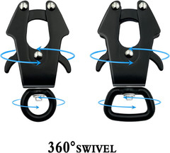 2 Pcs Dog Leash Buckle Aluminum Alloy Heavy Duty Quick Release Locking Frog Clip