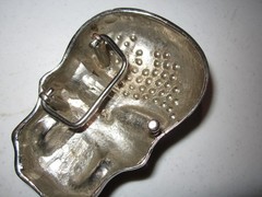 Rhinestone Covered Skull Head Belt Buckle Extremely Rare Find!!!