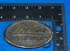 PureGro Company 1890 1980 90 Years Belt Buckle, Complete & Functional