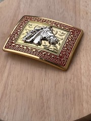 Western Buckle Gold Silver Red Horse Head Cowboy Buckle Fit 2 » Hebilla Vaquero