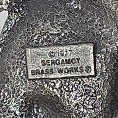 Bergamot Brass Works Vintage Motorcycle Brass Figural Belt Buckle V-3E Silver